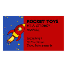 Rocket red yellow Business Card
