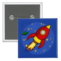 Rocket red yellow Button buttons