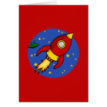 Rocket red yellow Card cards