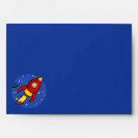 Rocket red yellow Card Envelope