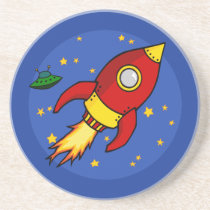 Rocket red yellow Coaster coasters