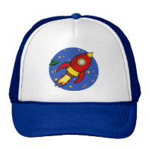 Rocket red yellow Hat hats