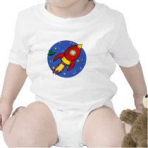 Rocket red yellow Infant t-shirts