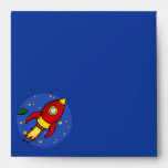 Rocket red yellow Invitation Envelope