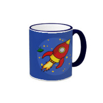 Rocket red yellow Mug mugs