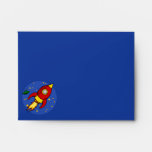 Rocket red yellow Note Card Envelope