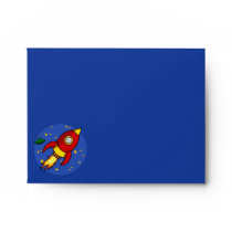 Rocket red yellow Note Card Envelope envelopes