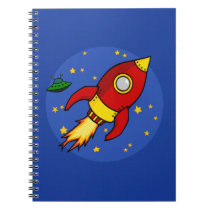 Rocket red yellow Notebook notebooks