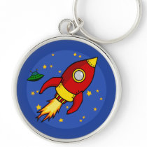 Rocket red yellow Premium Keychain keychains