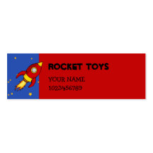 Rocket red yellow small Business Card
