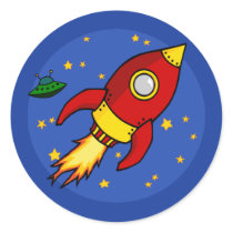Rocket red yellow Sticker stickers