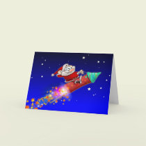 Rocket Santa 02 cards