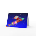 Rocket Santa 02 Cards