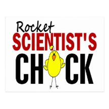 ROCKET SCIENTIST’S CHICK POSTCARD