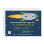 Rocket Ship Birthday Party Invitation