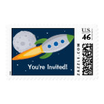 Rocket Ship Birthday Stamps