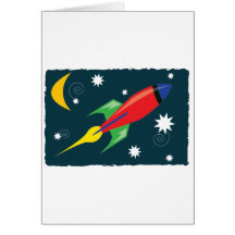 Rocket Ship Greeting Cards