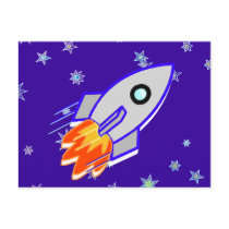 Rocket Ship postcards