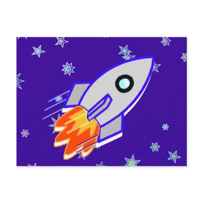 Rocket Ship Postcards by TNMgraphics