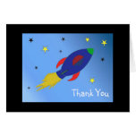 Rocket Ship Thank You Stationery Note Card