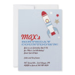 Rocket Ship Themed Birthday Invitations