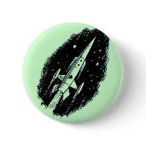 Rocket Ship X-11 Pinback Button