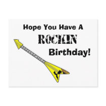 Rockin' Birthday! Birthday Card postcards