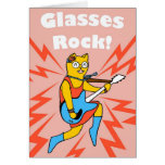 Rockin' glasses cat card