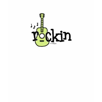 Rockin - green guitar shirt