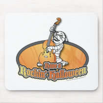 Rockin' Halloween with Mummy on the Upright Bass Mouse Pad