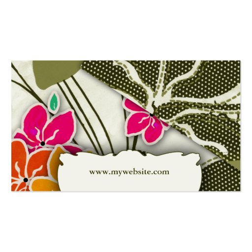 ROCKIN' LAINEY HAWAIIAN BUSINESS CARD (back side)