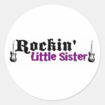 Rockin Little Sister Round Stickers
