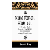 ROCKIN' *LUSCIOUS KING PEACH BUSINESS CARD