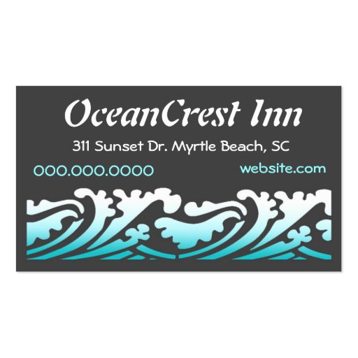ROCKIN' OCEANCREST BUSINESS CARD (front side)