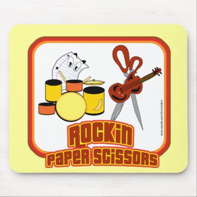 Rockin Paper Scissors Mousepad by Anotherfort