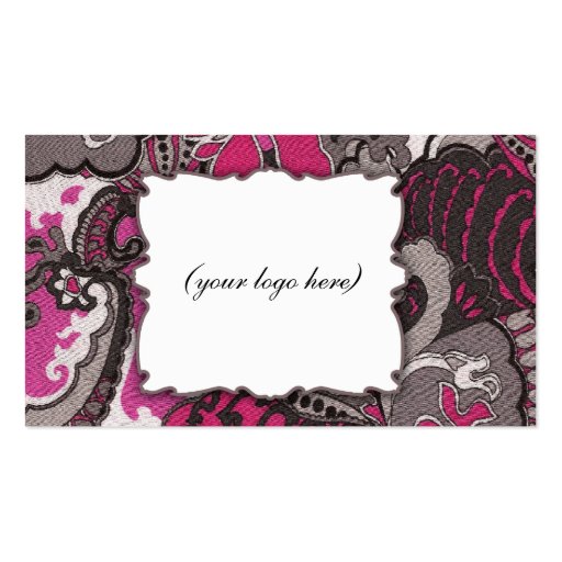 ROCKIN' PINK PAISLEY BUSINESS CARD (front side)