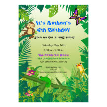 Rockin' Rainforest Birthday Invitation