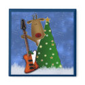 Rockin' Red Nose Reindeer magnets by perfectpostage Rockin' Red Nose Reindeer magnets