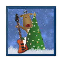 Rockin' Red Nose Reindeer magnets