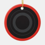 Rockin' Red Pop Art Roller Derby Wheel Christmas Ornaments