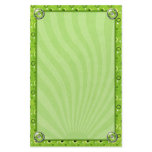 Rockin Retro Lime Green Decorated Design stationery