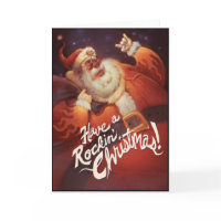 Rockin' Santa Claus card