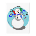 Rockin' Snowman postcards by mycartoonartist Rockin' Snowman postcards