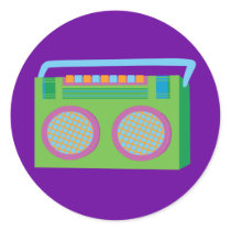 Rockin' Stereo Round Sticker