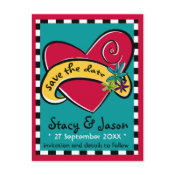 Rockin' Tattoo Save the Date Postcard