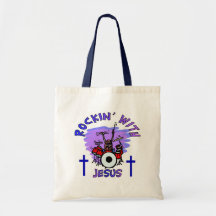 Rockin' With Jesus Christian Gift Canvas Bag