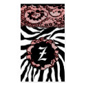 ROCKIN' ZEES SEXY SAFARI: CORAL BUSINESS CARD business cards