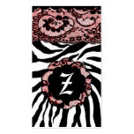 ROCKIN' ZEES SEXY SAFARI: CORAL BUSINESS CARD