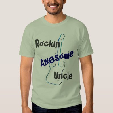 Rocking Awesome Uncle Tee Shirt
