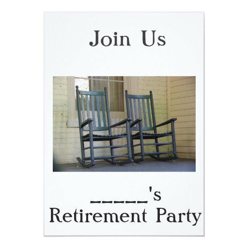 ROCKING CHAIR HUMOROUS RETIREMENT INVITE Zazzle